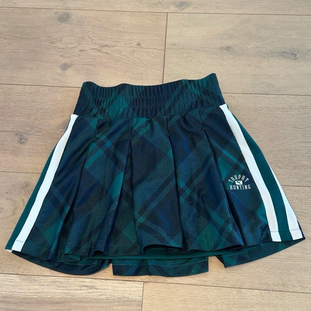 Puma green and blue tennis skirt with shorts under